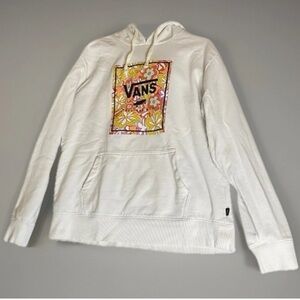 VANS Off The Wall Mens Large Floral Print Pullover Fleece Hoodie Sweatshirt